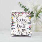 日付のヴィンテージ自転車の保存 ポストカード (スタンド正面)
