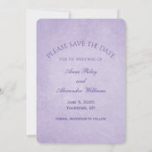 日付の丸い枠を紫色で保存する セーブザデート (裏面)