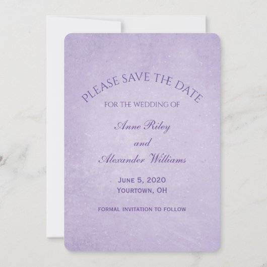 日付の丸い枠を紫色で保存する セーブザデート (裏面)