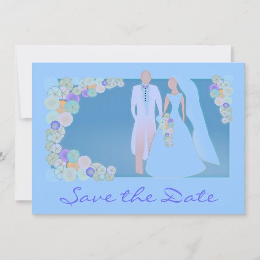 日付の事前結婚式招待状の保存 セーブザデート (正面)