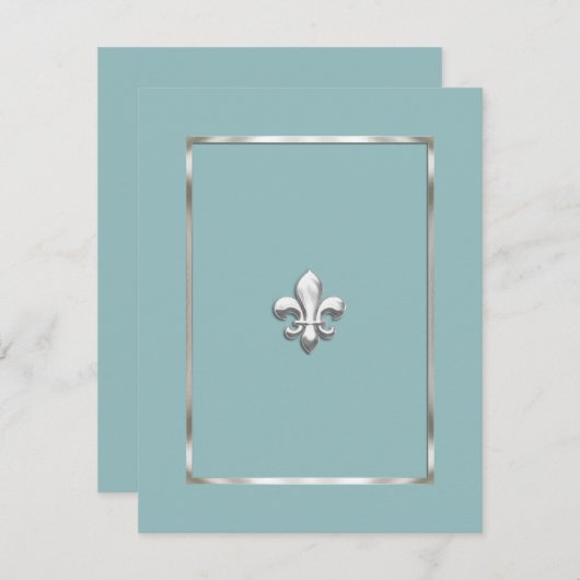 日付の任意の色の背景(紋章の)フラ・ダ・リの保存 セーブザデート (正面/裏面)