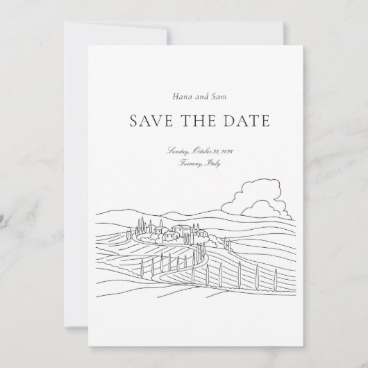 日付の保シンプル存結婚 セーブザデート (正面)