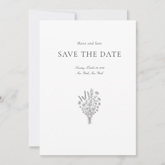 日付の保シンプル存結婚 セーブザデート (正面)