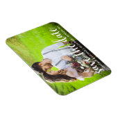 日付の保モダン存婚約カップルの写真WS マグネット (右側)