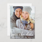 日付の保モダン存婚約フォトポストカードWSB ポストカード (正面/裏面)