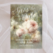 日付の保存アンティークエレガントバラソフトピンク 招待状