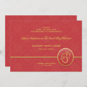 日付の保存インディアンスタイルフラットカード セーブザデート (正面/裏面)