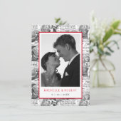 日付の保存エレガントアンティークCupids写真 招待状 (スタンド正面)