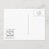 日付の保存エレガントヴィンテージChalkboardスタイル 案内ポストカード (裏面)