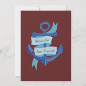 日付の保存エレガント航海のいかり セーブザデート (裏面)