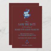 日付の保存エレガント航海のいかり セーブザデート (正面/裏面)