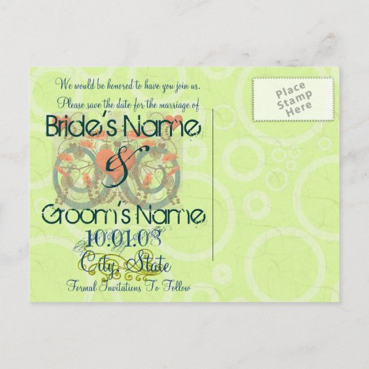 日付の保存カスタマイズ-  案内ポストカード (裏面)