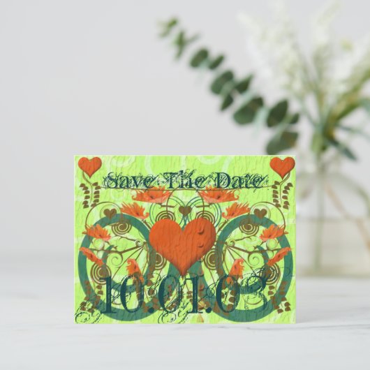 日付の保存カスタマイズ-  案内ポストカード (スタンド正面)