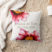 日付の保存カスタムフローラ クッション (ブランケット)