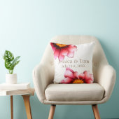 日付の保存カスタムフローラ クッション (椅子)