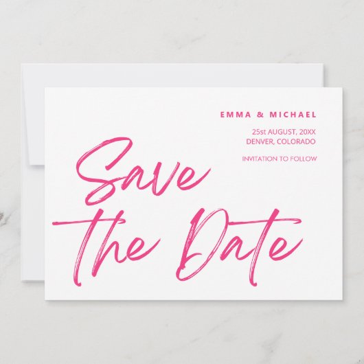 日付の保存カスタム写真と文字 セーブザデート (裏面)