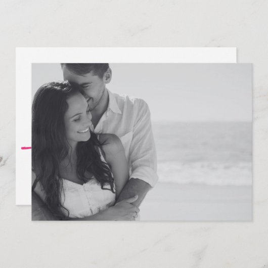 日付の保存カスタム写真と文字 セーブザデート (正面/裏面)