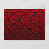 日付の保存グリッターハート金ゴールドモダンレース赤 案内ポストカード (裏面)