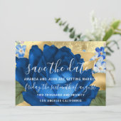 日付の保存グレーリース金ゴールド青王室の セーブザデート (スタンド正面)