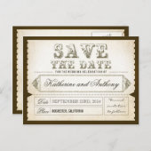 日付の保存チケット – はがき 案内ポストカード (正面/裏面)