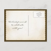 日付の保存チケット – はがき 案内ポストカード (裏面)