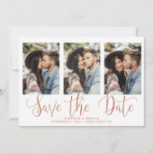 日付の保存テラコッタパターンタイポグラフィ写真 セーブザデート (正面)