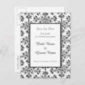 日付の保存デイジーダマスク葉書 案内ポストカード (正面/裏面)