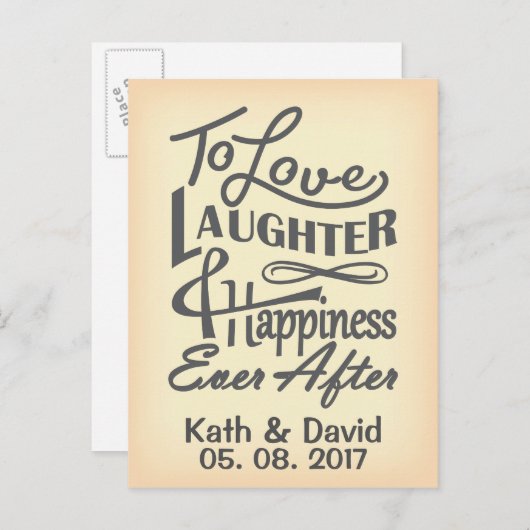 日付の保存デザイン 案内ポストカード (正面/裏面)