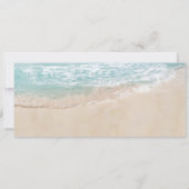 日付の保存トロピカルビーチハート搭乗券 セーブザデート (裏面)