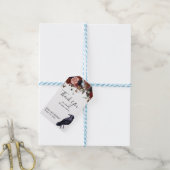 日付の保存ハロウィーン秋の結婚式レイヴン ギフトタグ (より糸付き)