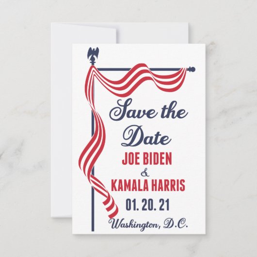 日付の保存バイデン氏・ハリスの就任式 案内状 (正面)