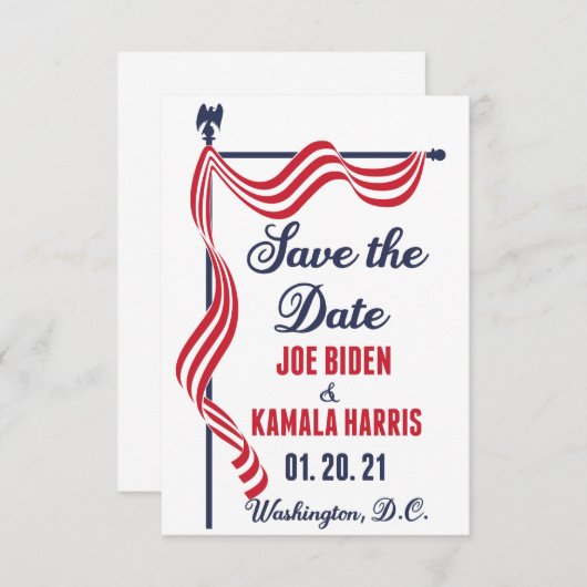 日付の保存バイデン氏・ハリスの就任式 案内状 (正面/裏面)