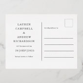 日付の保存バラゴールドフォイルホリデーポストカード 箔シーズンポストカード (裏面)