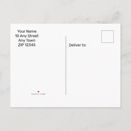 日付の保存バラダイアモンドグラマーきらきら光るヴィンテージ 案内ポストカード (裏面)