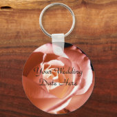 日付の保存バラ写真 キーホルダー (正面)