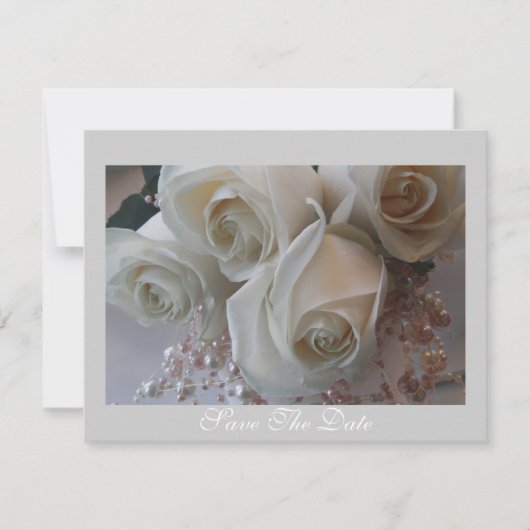 日付の保存バラ招待状 セーブザデート (正面)