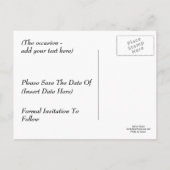 日付の保存バラ花写真はがき 案内ポストカード (裏面)