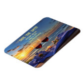 日付の保存ビーチとワインサンセット マグネット (左側)