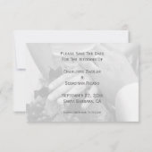 日付の保存ビーチパーソナライズされた結婚の セーブザデート (裏面)