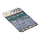 日付の保存ビーチ結婚式 マグネット (右側)