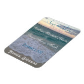 日付の保存ビーチ結婚式 マグネット (左側)