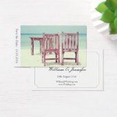 日付の保存ビーチ結婚式 – 名刺 (デスク)