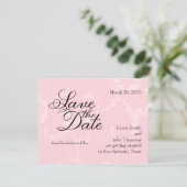 日付の保存ピンクアカントスつる植物 招待状 (スタンド正面)