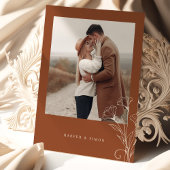 日付の保存フォトテラコッタ結婚式招待状 招待状