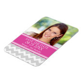 日付の保存フォト誕生日マグネットグレーシェブロン マグネット (左側)