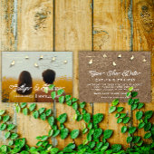 日付の保存フォト金ゴールドクラフトカントリーの鳥の予算 招待状