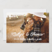 日付の保存フォト金ゴールドクラフトブラックバーズデジタル 招待状 (裏面)