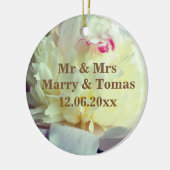 日付の保存フローラオーナメント セラミックオーナメント (左)