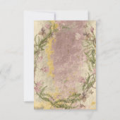 日付の保存フローラコテージリネンミントピンク金ゴールド セーブザデート (裏面)