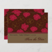 日付の保存フローラデザイン 案内ポストカード (正面/裏面)